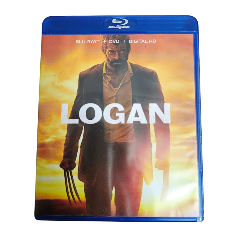 Logan Movie DVD 2017 Blue Case Marvel Wolverine Hugh Jackman Good Condition